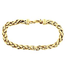 Pre Owned 9ct Fancy Link Bracelet ZQ489